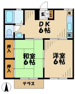 ジュネスMO【2階】の間取り
