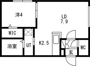 EEL二十四軒(イール)【4階】の間取り