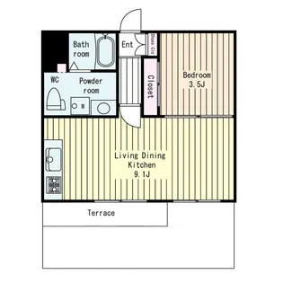 田端公園アパートメンツ【2階】の間取り