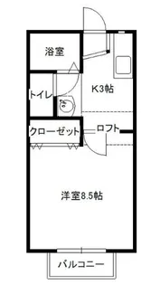スカイタウン東照宮【2階】の間取り