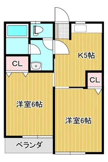 シルクハイツ神農原【2階】の間取り