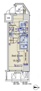 ブライズ大森東DUE【8階】の間取り