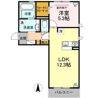 グランシャリオ B棟【1階】の間取り