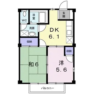 ニュ-シティウエストA【2階】の間取り