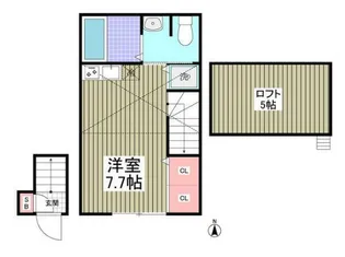 スーペル竹ノ塚【2階】の間取り