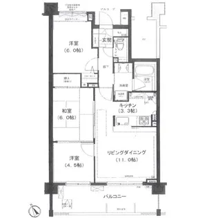 アンビシャス豊四季【3階】の間取り