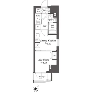 ブランシエスタ北品川【11階】の間取り