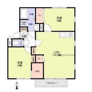 エステートピア学園前【1階】の間取り