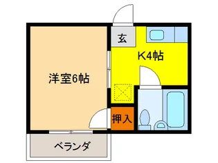 コーポジュノー【1階】の間取り
