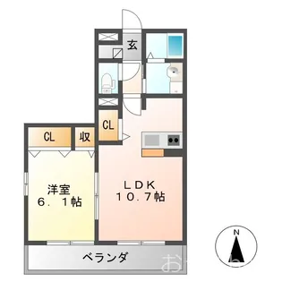 CATTLEYA III【2階】の間取り