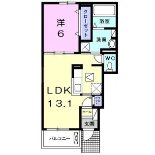 シャン・ノール XX【1階】の間取り