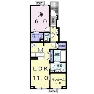 コンフォート今江 II【1階】の間取り