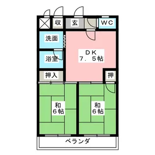 Life in かいめい【1階】の間取り