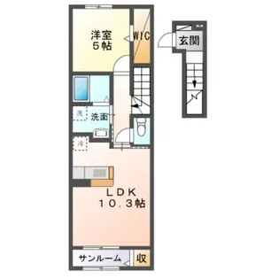 サンリベール【2階】の間取り