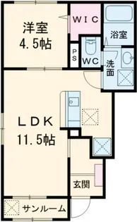 リバーサイド鎗田【1階】の間取り