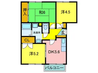 サンガ-デン北川II【2階】の間取り