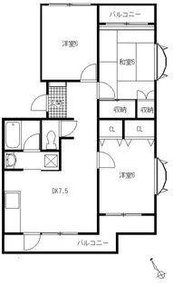 宮崎台オークビレッジD館【1階】の間取り