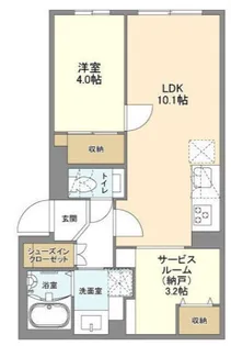 ウェルスクエア新宿戸山【1階】の間取り
