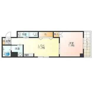 コスモリード大阪本町【5階】の間取り