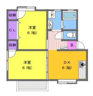 ハイツカトレア【1階】の間取り
