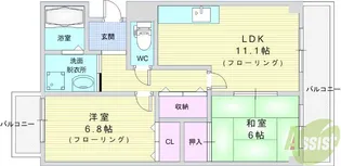 ベリオ豊島野【2階】の間取り