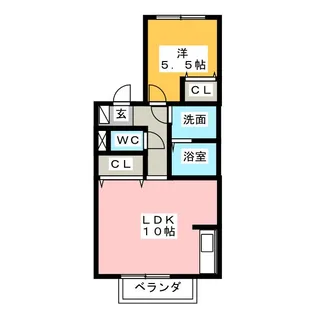 パストラル・ユーV【1階】の間取り