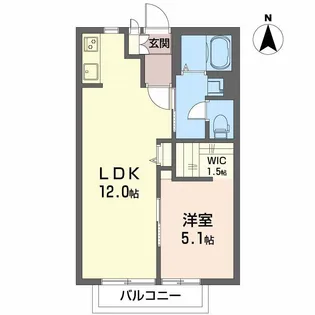 チーサー富田 A【2階】の間取り