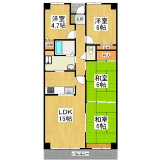 ライオンズマンション千代田弐番館【11階】の間取り