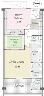 ミオラグゼ軽井沢ロイヤルプリンス通りヴェルデテラス【2階】の間取り