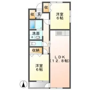 Fiore ciliegio【2階】の間取り