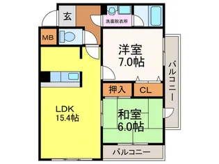 シュテルン・ドルフ【2階】の間取り