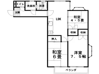 オナヤマンション【3階】の間取り