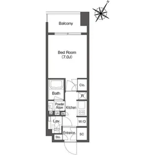 ミリアレジデンス日本橋人形町【5階】の間取り