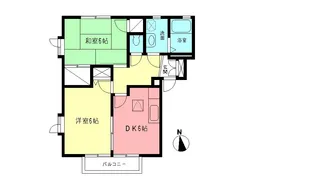 サンポートB【1階】の間取り