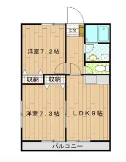ライオンズハイツ2号館【1階】の間取り
