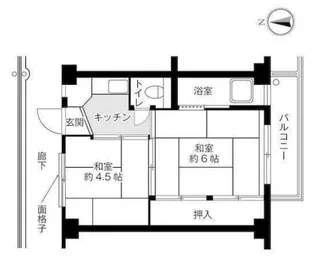 ビレッジハウス吉備1号棟【2階】の間取り