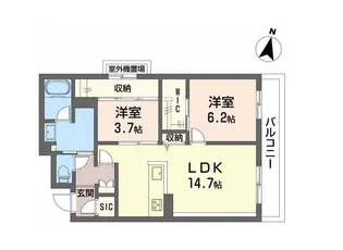 シャーメゾングラン南福岡【3階】の間取り