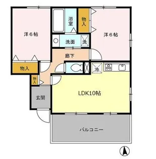 アイツー I/II【2階】の間取り
