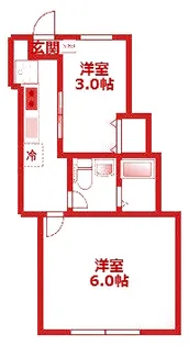 ベルビュー西谷【2階】の間取り