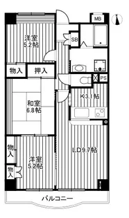 グレースサワ【4階】の間取り