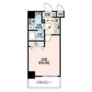 プレール・ドゥーク西新井III【8階】の間取り