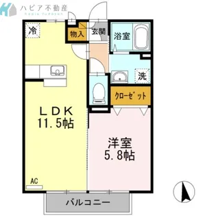 メルベーユ B棟【2階】の間取り