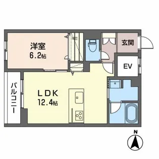 CRESTIEQ大和町【3階】の間取り