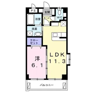 ソレイユ玉城【2階】の間取り