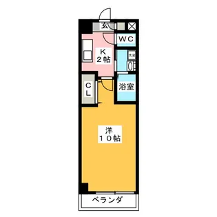 中洲サン・アルティア【2階】の間取り