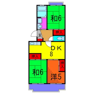 エクセルエステート吉田II【3階】の間取り