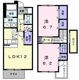 ベルアビタシオンI【1階】の間取り