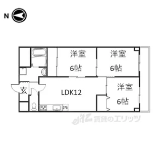 エーデル音羽【4階】の間取り