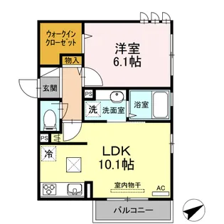 ヴューテラス ナカイ【2階】の間取り