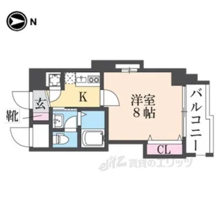 ビガーポリス133宝塚【6階】の間取り